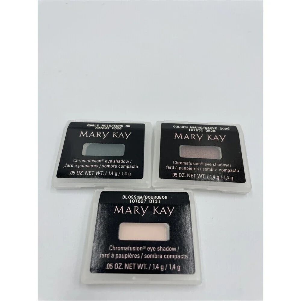Mary Kay eyeshadow chromafusion NEW lot of 3 Golden Mauve Emerald